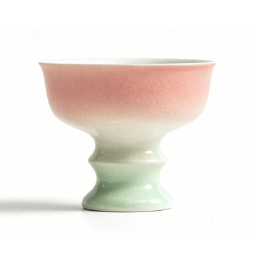 Shadow Blue Glaze with Underglaze Red High-Footed Cup – Ceramic Gongfu Tea Set / Master's Cup / Personal Cup / Home Teacup / Tea Bowl