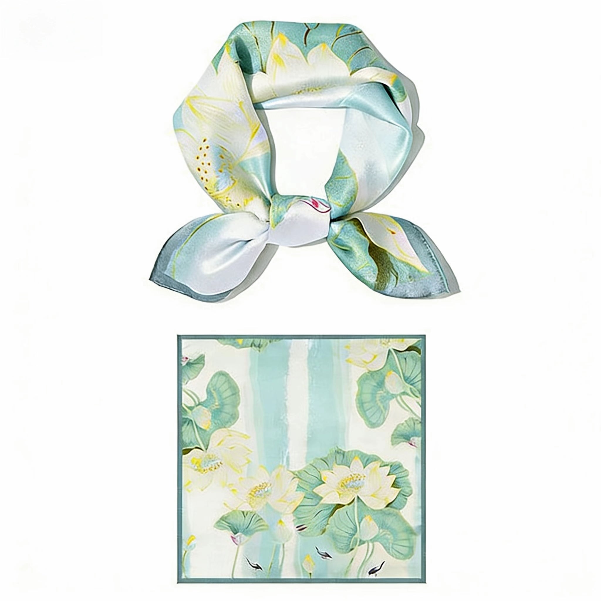 Lotus Silk Square Scarf