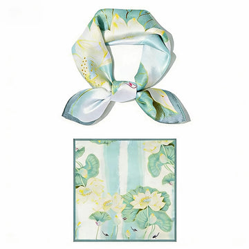 Lotus Silk Square Scarf