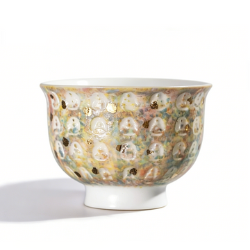 Dunhuang Ten Thousand Buddhas Tea Cup – Ceramic Master's Cup / Single Jade Porcelain Tasting Cup