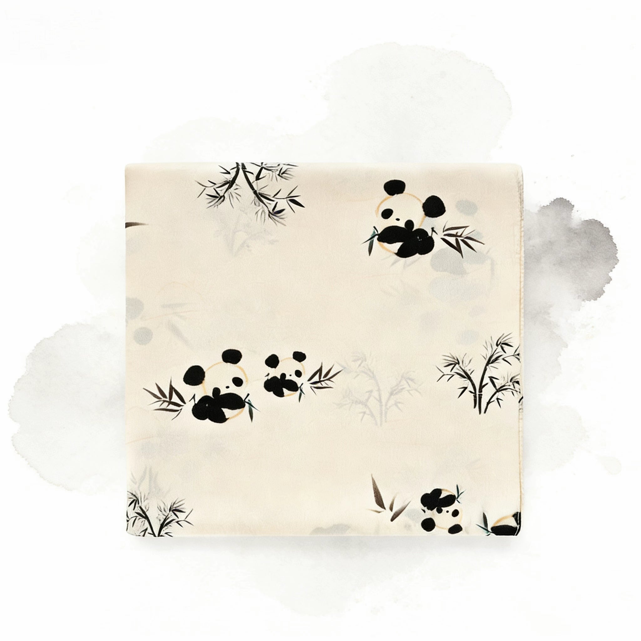 Panda Pattern Silk Scarf