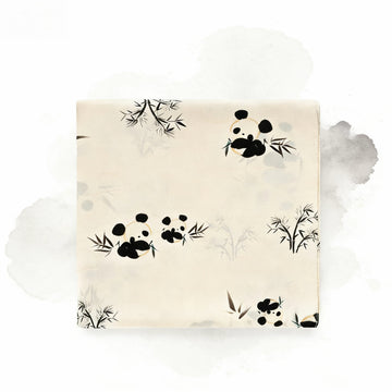 Panda Pattern Silk Scarf
