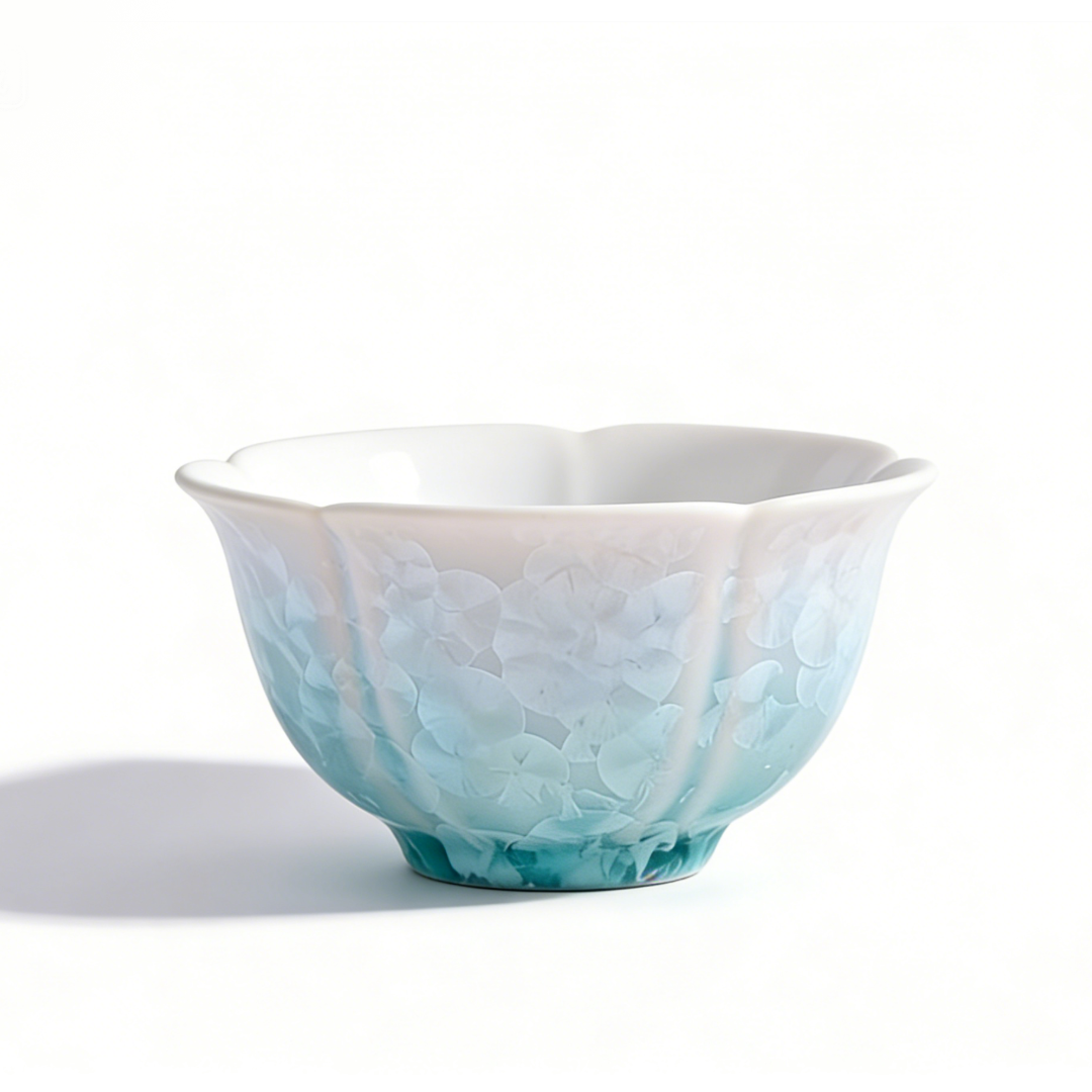 Kiln-Changed Crystalline Ice Flower Flared-Mouth Master's Cup / Gongfu Tea Cup / Tasting Cup (80ml)