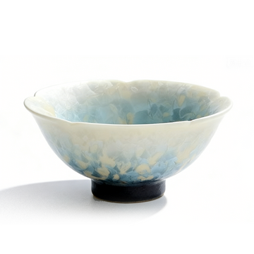 Kiln-Changed Crystalline Ice Flower Flower-Mouth Cup – Master's Cup / Ceramic Travel Tea Set Teacup