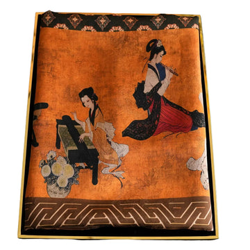Ancient Ladies Pattern Silk Scarf