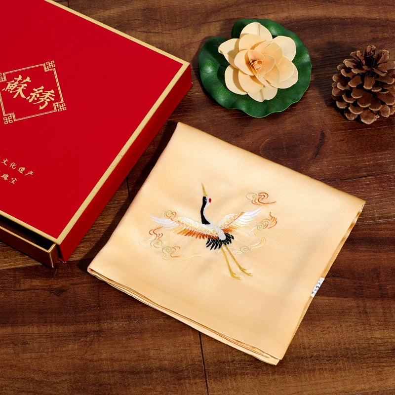 Su Embroidery Silk Wedding Handkerchief