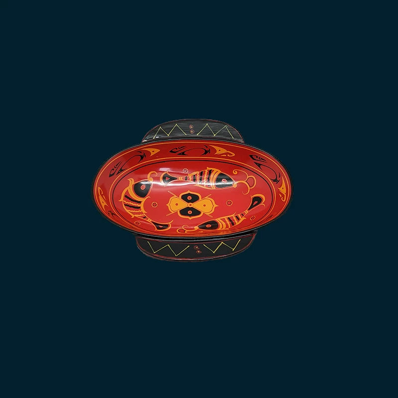 Antique-Style Three-Fish Pattern Eared Cup