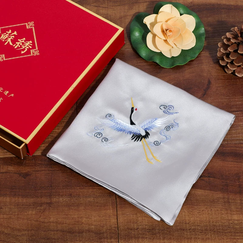 Su Embroidery Silk Wedding Handkerchief