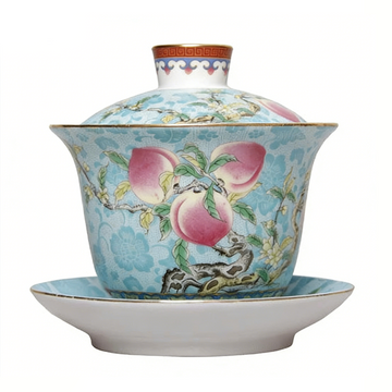 Blue enamel tea bowl